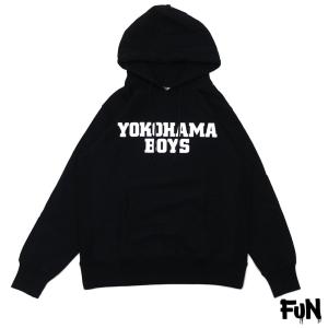 新品 FUN (ファン)YOKOHAMA BOYS PULLOVER PARKA[プルオーバーパーカー]BLACKxWHITE 691-000041-040(SWT/HOODY)｜essense