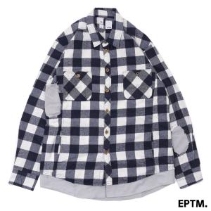 新品 EPTM (エピトミ)BUTCHER FLANNEL SHIRT[長袖シャツ]WHITE 999-005391-040(TOPS)｜essense