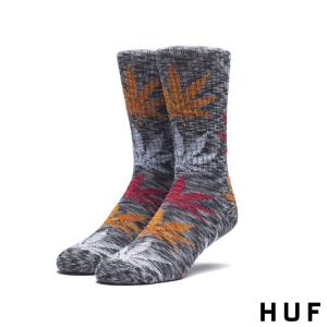 新品 HUF (ハフ)FULL MELANGE PLANTLIFE SOCKS[ソックス][靴下]BLACK 999-005461-011(グッズ)｜essense