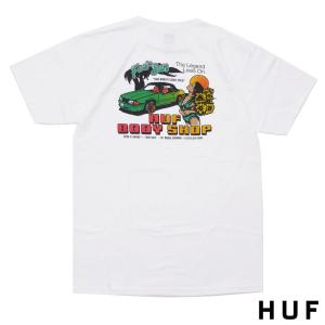 新品 HUF (ハフ)BODY SHOP S/S TEE [Tシャツ]WHITE 999-005600-040(半袖Tシャツ)｜essense