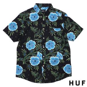 新品 HUF (ハフ)HERRER BUTTON-UP [半袖シャツ]BLACK 999-005598-041(TOPS)｜essense