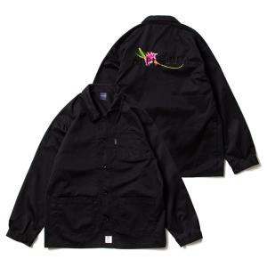 新品 アップルバム APPLEBUM Flower Logo Coverall Jacket カバーオール ジャケット BLACK ブラック 黒 850004201051 OUTER｜essense