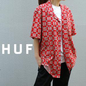 新品 ハフ HUF ATELIER RESORT WOVEN S/S SHIRT ウーブン 半袖シャツ RED レッド 赤 999006305053 TOPS｜essense