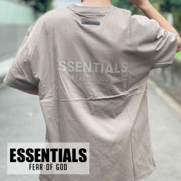 新品 エッセンシャルズ ESSENTIALS Logo Tee ロゴ Tシャツ TAUPE トープ ...