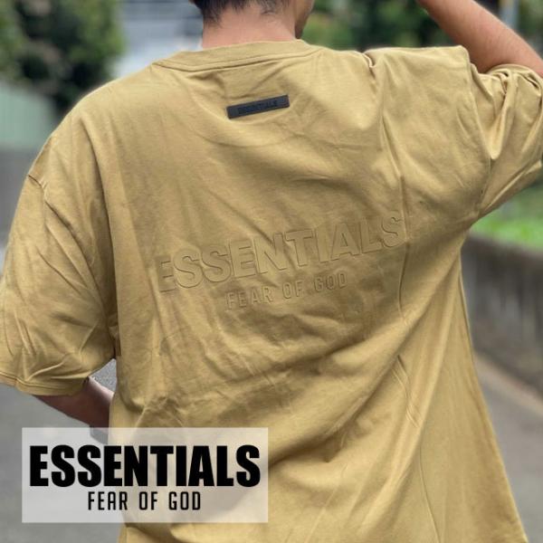 新品 エッセンシャルズ ESSENTIALS Logo Tee ロゴ Tシャツ KHAKI カーキ ...