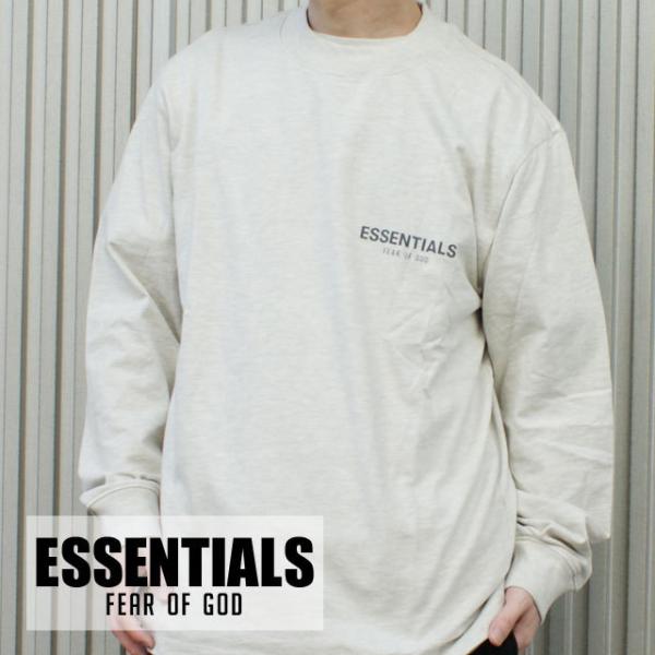 新品 エッセンシャルズ ESSENTIALS LOGO L/S TEE 長袖Tシャツ OATMEAL...