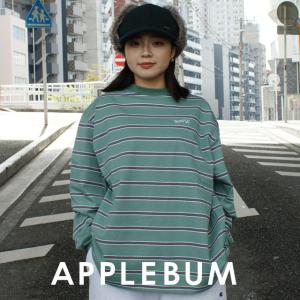 新品 アップルバム APPLEBUM Bonita Border L/S T-shirt 長袖Tシャツ ロンティー ロンT SMOKE GREEN スモークグリーン 850004550055 TOPS｜essense