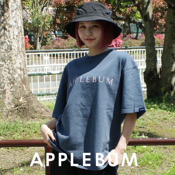 新品 アップルバム APPLEBUM Logo T-shirt ロゴ Tシャツ BLUE GREY ...