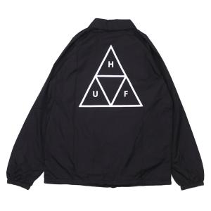 【数量限定特別価格】 新品 HUF ESSENTIALS TT COACHES JACKET コーチジャケット BLACK ブラック OUTER｜essense