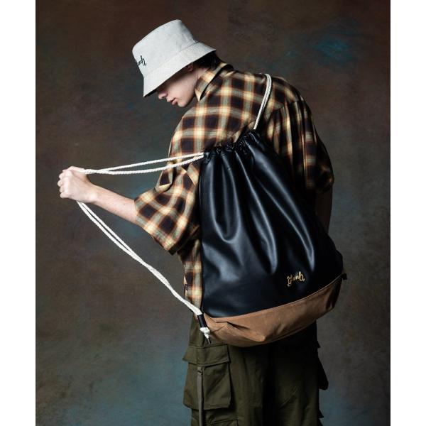 glamb グラム Synth Leather Knapsack シンセレザーナップサック レザーシ...
