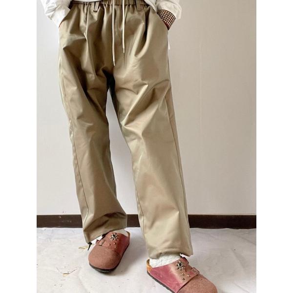 VOO ヴォー JEWEL EZ SLACKS  玉虫イージースラックスパンツ  光沢 　ベージュ ...