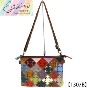 送料無料 バッグ エスタシオン レディース estacion 本革 ショルダー