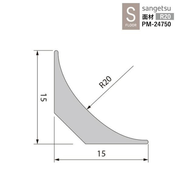 サンゲツ 面材 R20 PM-24750 S-FLOOR 2025-2027 床材立ち上げ施工用部材...