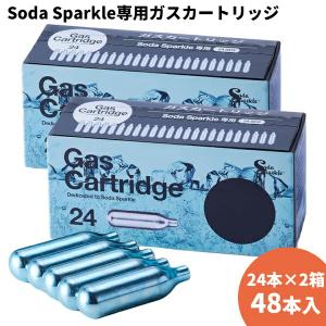 48個 ソーダスパークル 専用ガスカートリッジ 24本×2箱（48本） Soda Sparkle 家庭用ソーダマシン ガスカートリッジ 交換カートリッジ 炭酸水メーカー 炭酸水｜este