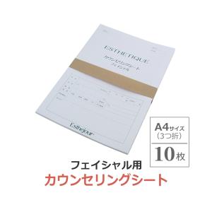 送料無料 バラ売り10枚 エステティック　カウンセリングシート　フェイシャル TAKIGAWA（タキガワ）