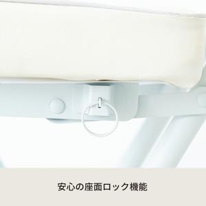 ヴィンテージクッションチェア(ナチュラル/白)...の詳細画像2