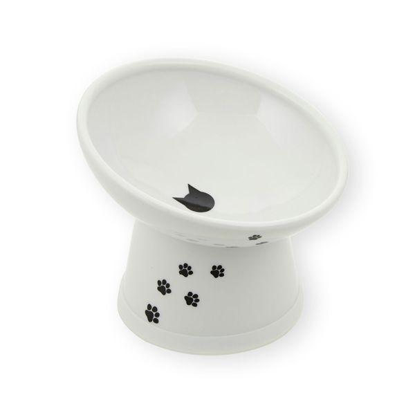 ハッピーダイニング 猫用 脚付にゃにゃめフードボウル レギュラー 猫柄 犬猫用品