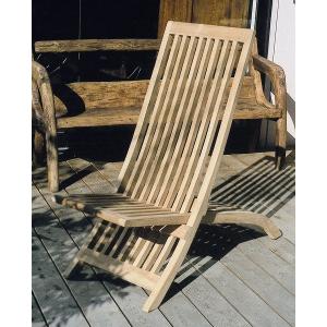 ガーデンチェア 折りたたみ椅子 木製ガーデン家具 スライドチェア チーク材 ベランダ椅子 完成品｜estoah