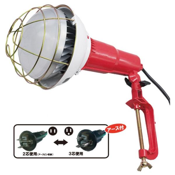 led 投光器 100v GINGA2 LED投光器 50W アース付 バイス付 クランク 屋外用 ...