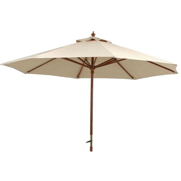 ガーデンパラソル 日よけパラソル ガーデンパラソル 木製 アイボリー 幅2700mm UVカット99...