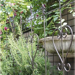 ガーデンフェンス アイアン 幅58×奥行2.5×高さ36cm オールド