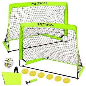 正規 キ キャリーケース付き 折りたたみ式蛍光フットボールゴール ポータブルサッカーゴールセット Oceanblues 海外輸入品 全国送料無料です 設備 備品