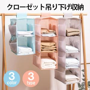 吊り下げ収納 クローゼット 収納 2段 3段 4段 ラック