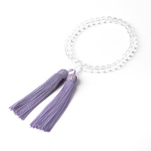 数珠 女性 女性用 本水晶 藤色房 8mm 高...の詳細画像5