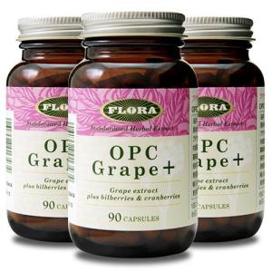 OPC Grape＋ OPCグレープ＋ 90カプセル 3個セット ポリフェノール含有サプリメント FLORA フローラ｜esupple-tokyo