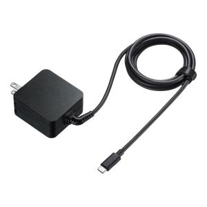 AC充電器 USB Power Delivery対応 PD65W タイプCケーブル一体型 Type-C ブラック ACA-PD76BK サンワサプライ｜esupply