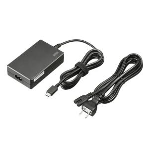 USB PD対応AC充電器 PD100W Type-Cケーブル一体型 ACA-PD94BK サンワサプライ｜esupply