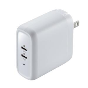 USB PD対応AC充電器 PD20W 2ポート iPhone iPad 急速充電 小型 コンパクト PSE取得 ACA-PD97W サンワサプライ｜esupply