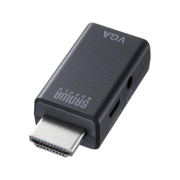 HDMI-VGA変換アダプタ オーディオ出力付き コンパクトタイプ ミニD-sub 15pin 3....