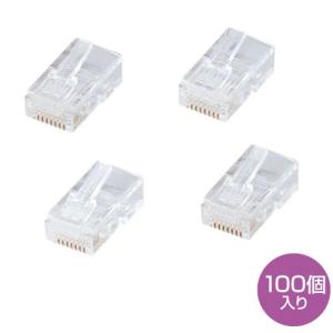 RJ-45コネクタ 単線用 100個入 ADT-RJ45-100LN サンワサプライ｜esupply