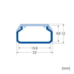 ケーブルモール 幅22mm 角型 壁用 床用 ...の詳細画像2