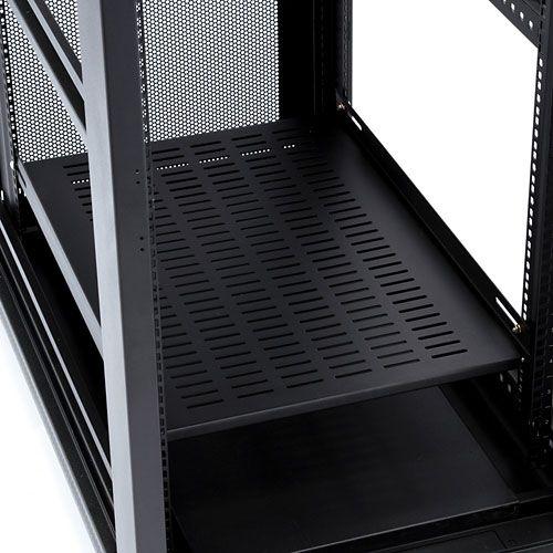 19インチマウントサーバーラックCP-SVC18U・24U専用棚板 スリット付 ブラック CP-SV...