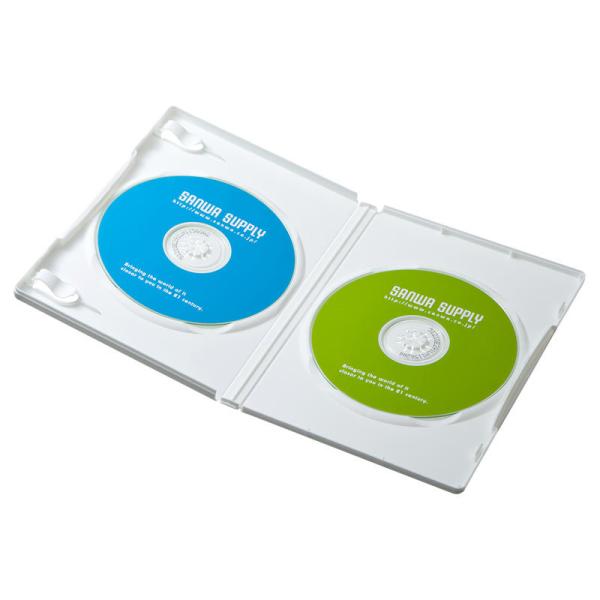 DVDケース 2枚収納 10枚セット トールケース ホワイト BD CD BD-R BD-RE ブル...