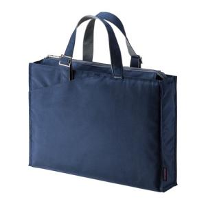 訳あり新品 PCバッグ カジュアル ネイビー 持ち手長さ変更可能 パッケージにキズ、汚れあり EES-BAG-CA4NV サンワサプライ