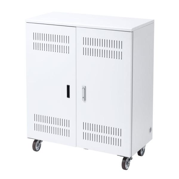 訳あり新品 ノートパソコン保管庫 鍵付キャスター付 ノートPC22台収納 一括管理 CAI-CAB6...