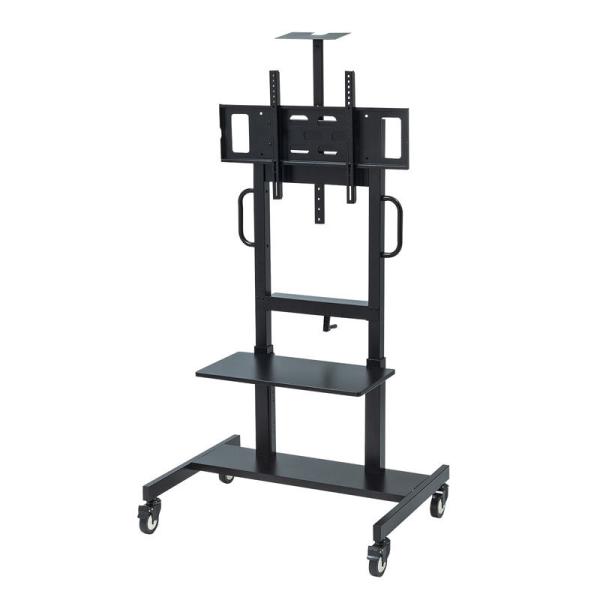 訳あり新品 テレビスタンド キャスター テレビをつけたまま上下昇降 55〜75型対応 棚板 カメラ台...