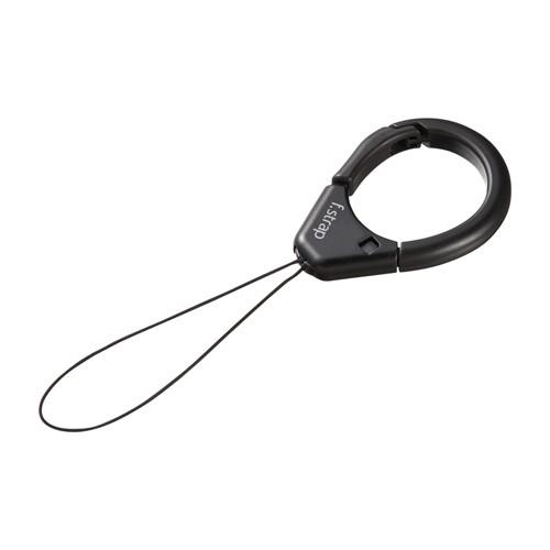 訳あり新品 ストラップリング ブラック 落下防止 箱にキズ、汚れあり DG-ST37BK サンワサプ...