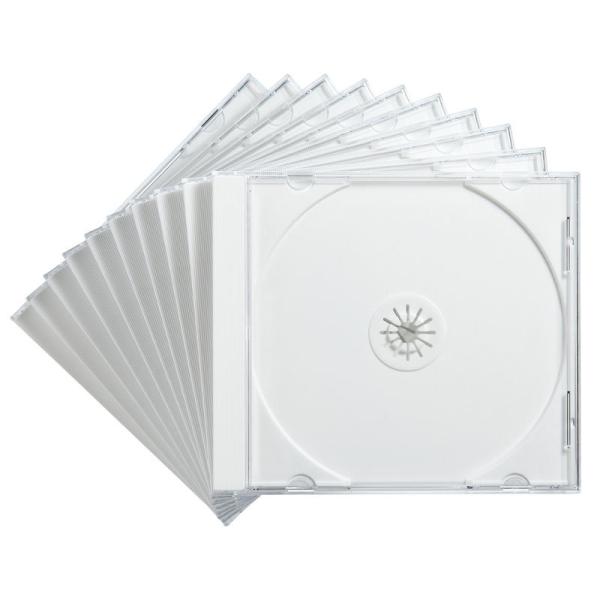 訳あり新品 プラケース 10枚セットBlu-ray DVD CD収納 ホワイト FCD-PN10WN...