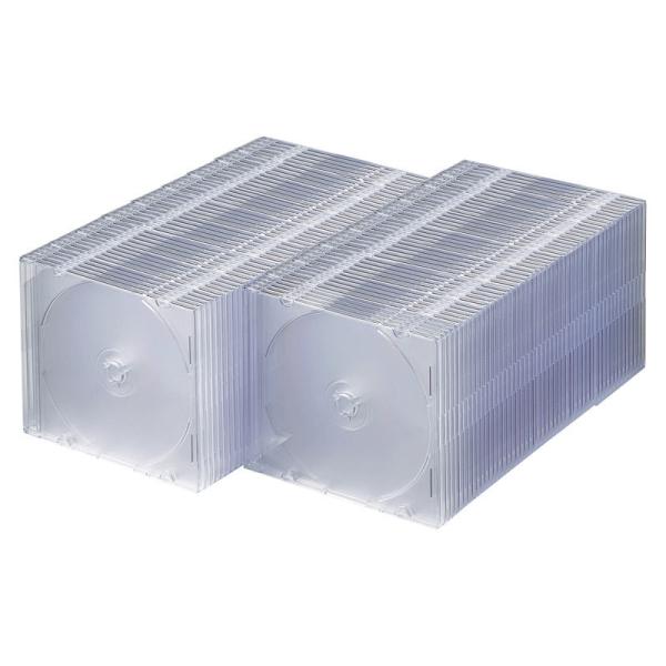 訳あり新品 薄型プラケース 100枚セット Blu-ray DVD CD収納 厚さ約5ｍｍ スリム ...