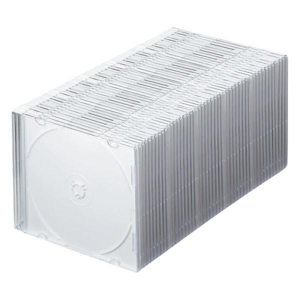 訳あり新品 Blu-ray DVD CDケース スリムタイプ 50枚セット ホワイト FCD-PU5...