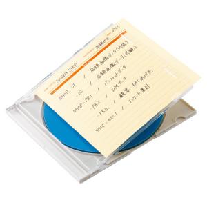 訳あり新品 手書きインデックスカード DVD・CDプラケース用 イエロー 20枚 つやなし JP-IND6Y サンワサプライ ネコポス対応 外装にキズ、汚れあり