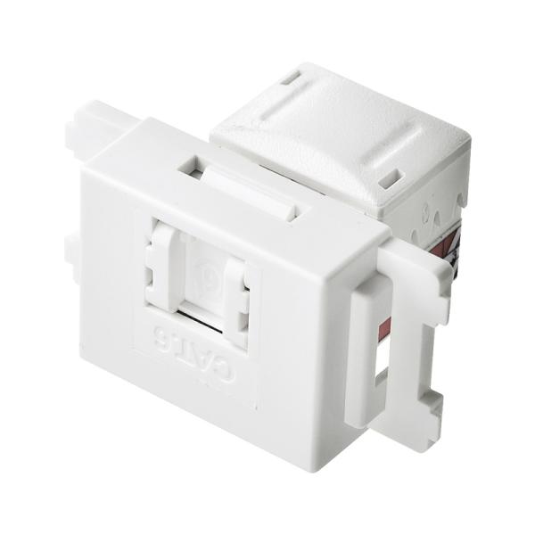 訳あり新品 情報コンセント用RJ-45モジュール CAT6 JIS対応 ※箱にキズ、汚れあり LA-...