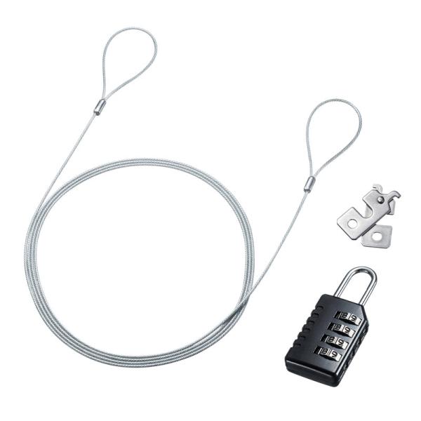 訳あり新品 セキュリティワイヤー ダイヤル錠 NanoSaverスロット対応 ワイヤー径2.2mm ...