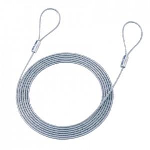 訳あり新品 eセキュリティで使用するワイヤー 長さ3.0m 径3.5mm ※箱にキズ、汚れあり ネコ...