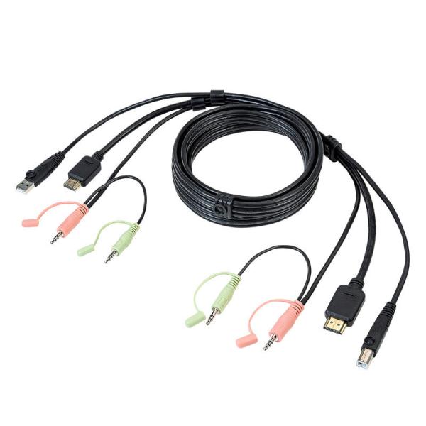 訳あり新品 サンワサプライ製パソコン自動切替器専用ケーブル 1.8m SW-KHU180 サンワサプ...