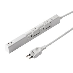 訳あり新品 電源タップ 4個口 USB PD20W対応 2m 回転式 2P Type-C/USB A ポート付 iPhone/iPa TAP-B113UC-2W サンワサプライ 外装に傷・汚れあり